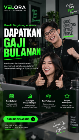 Benefit Gabung Velora Digital Entertainment mendapatkan Gaji Bulanan