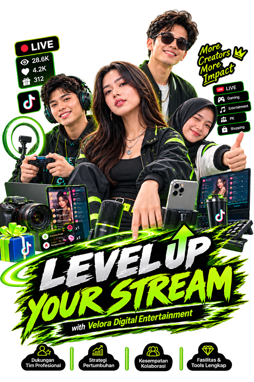 Poster Live Streaming Agency Velora Digital Entertainment