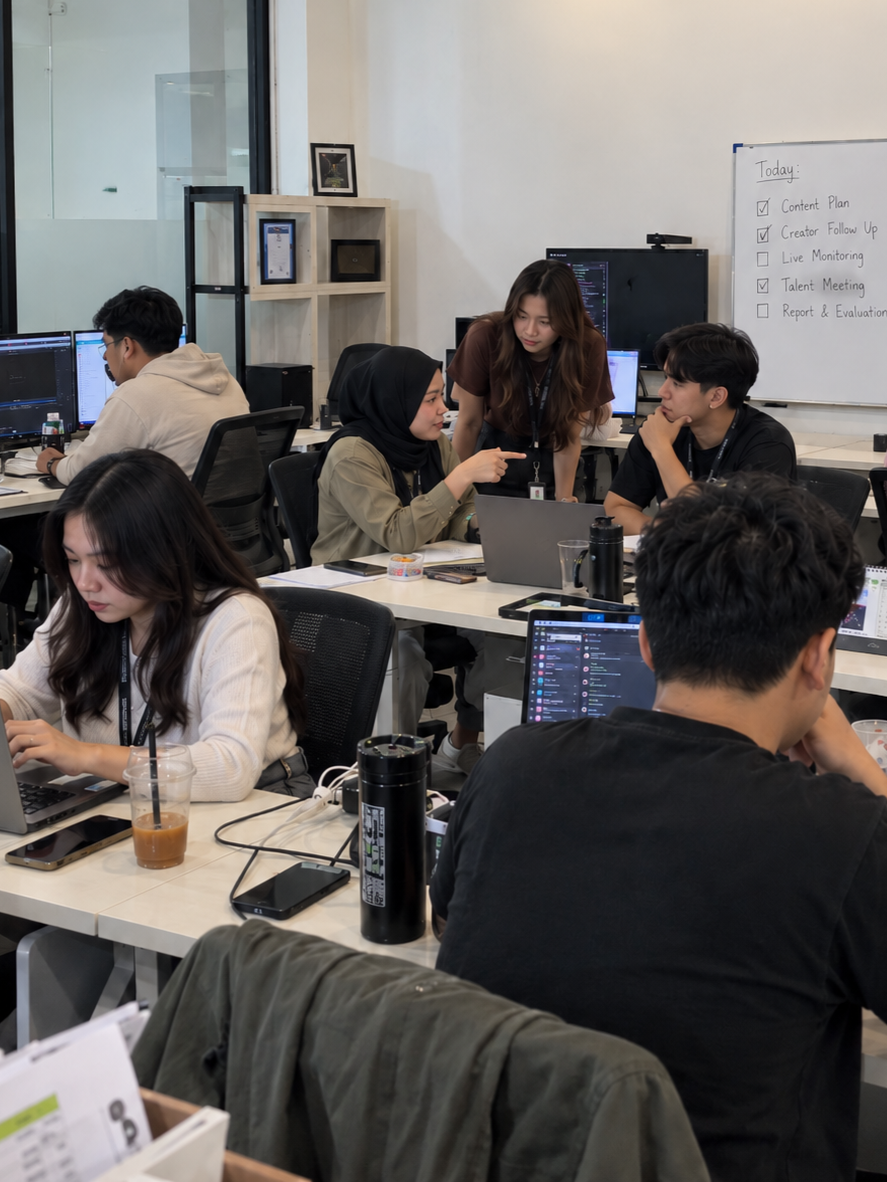Busy Modern Coworking Office Velora digital entertainment